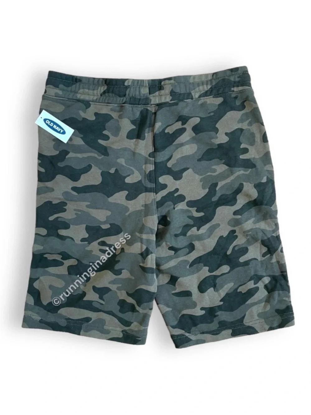 NWT Old Navy Boys Green Camouflage Fleece Jogger Shorts XL 14-16